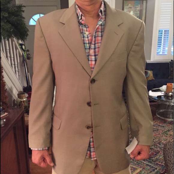 Fendi Mens Lightweight Tan Wool Sports 